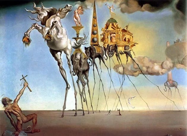 Obra 'La temptació de Sant Antoni' de Dalí