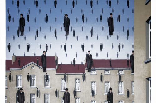 Obra 'Golconda' de Magritte